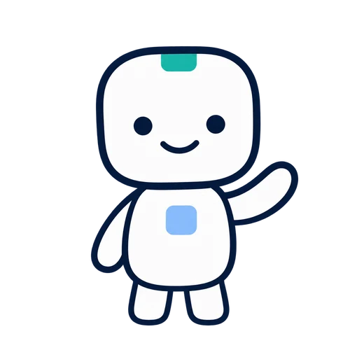 Mascote minimalista da NORTTA acenando em um convite para conversar